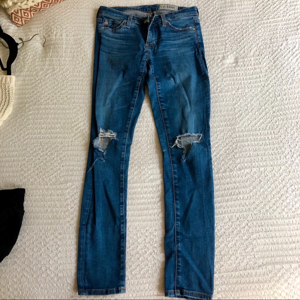 AG Women’s Jeans Super Skinny Low-Rise